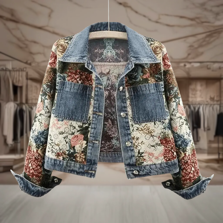 Women's Vintage Cropped Denim Jacket | Essence
