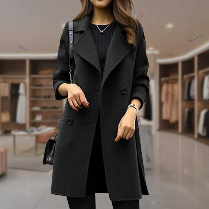 Women's Double Breasted Wool Overcoat | Shelby