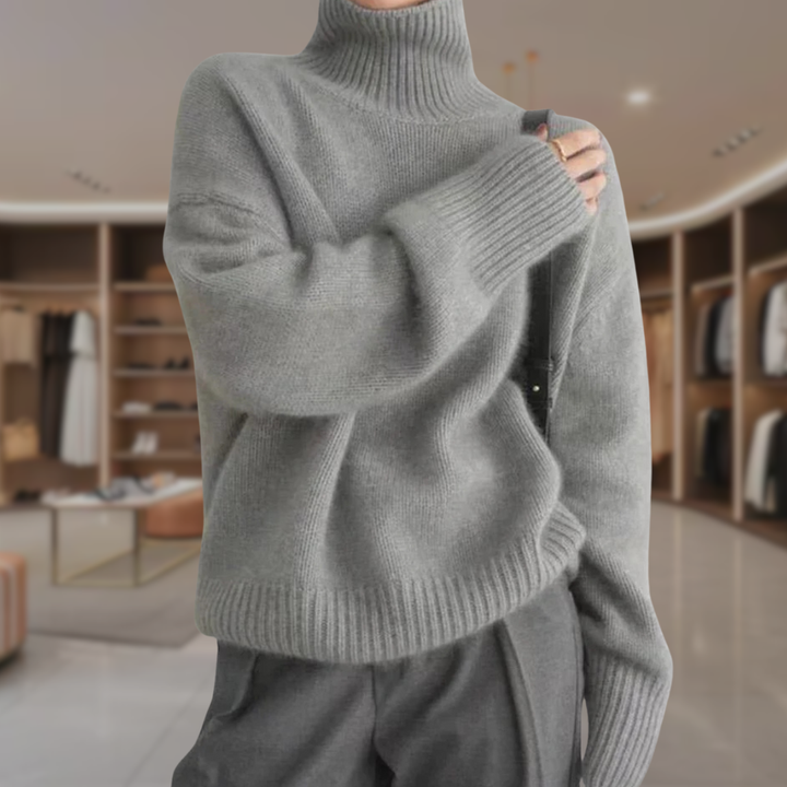 Women’s Turtleneck Oversized Pullover Sweater | Laila