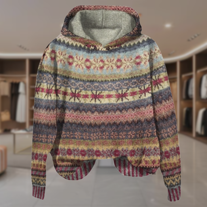 Women's Fair Isle Sweater Hoodie | Rylie