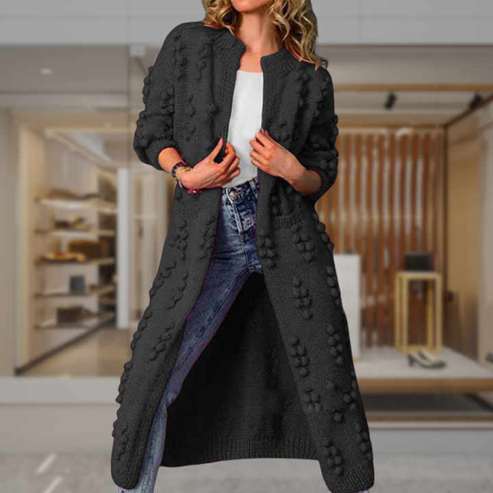 Women's Longline Cable Knit Sweater | Halle