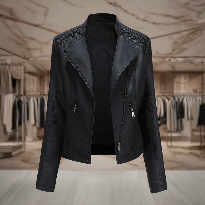 Women's Faux Leather Moto Jacket | Sydnee