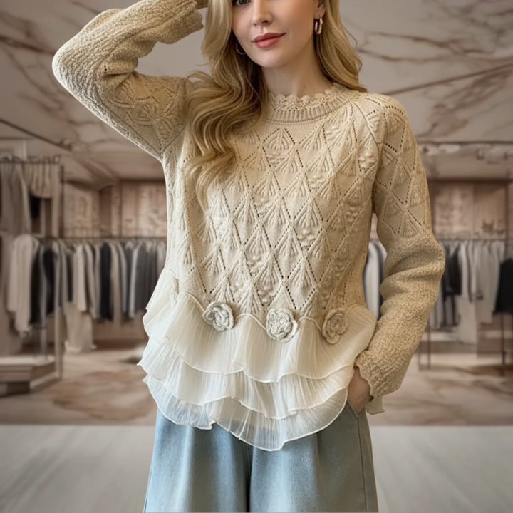 Women’s Classic Knit Crewneck Sweater | Amy