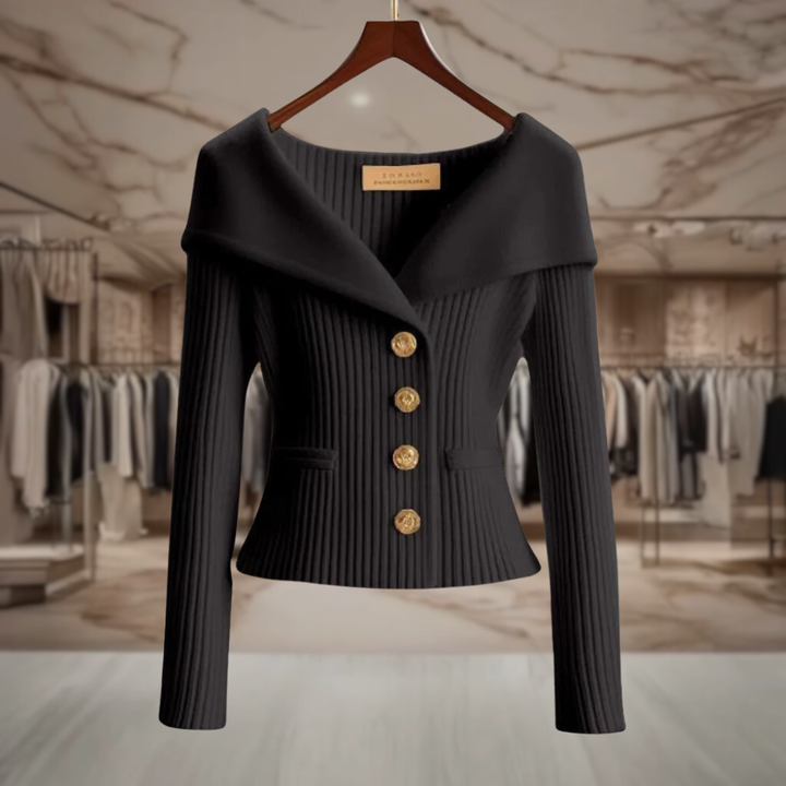 Women's Off Shoulder Button Up Cardigan Sweater | Karla