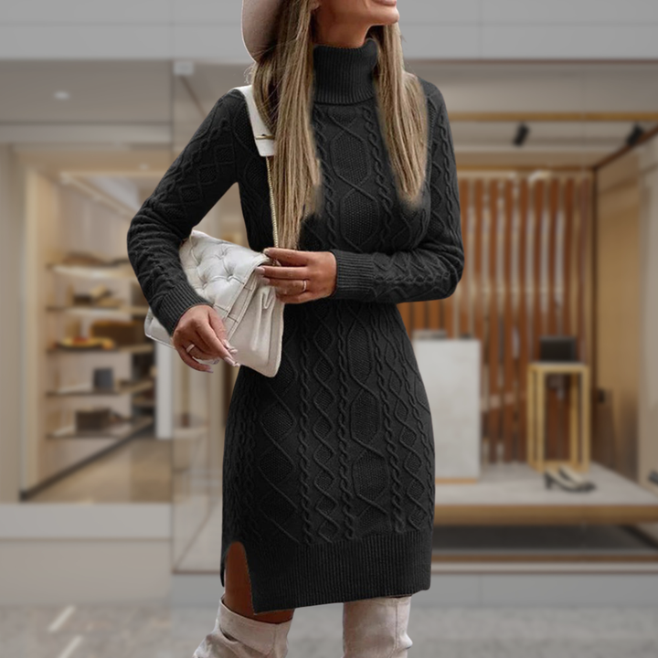 Women’s Cable Knit Midi Sweater Dress | Gemma