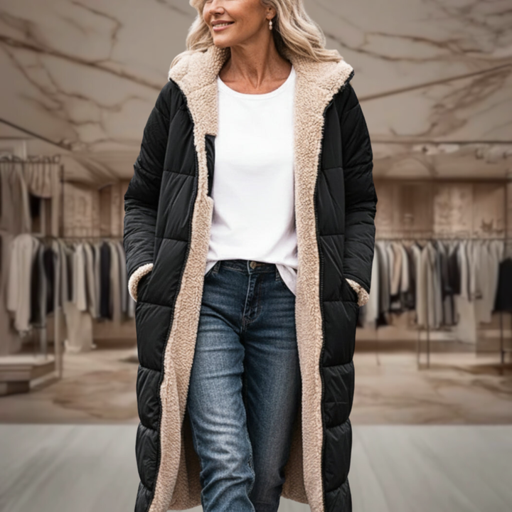 Women's Sherpa Lined Quilted Puffer Jacket | Livia
