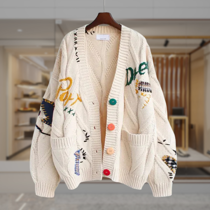 Women’s Cable Knit Button Up Cardigan | Perla