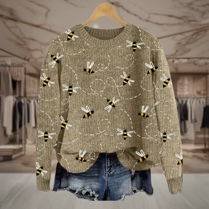 Women's Graphic Crewneck Knit Sweater | Brylee