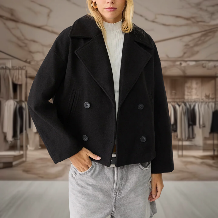 Women’s Double Breasted Wool Short Coat | Greta