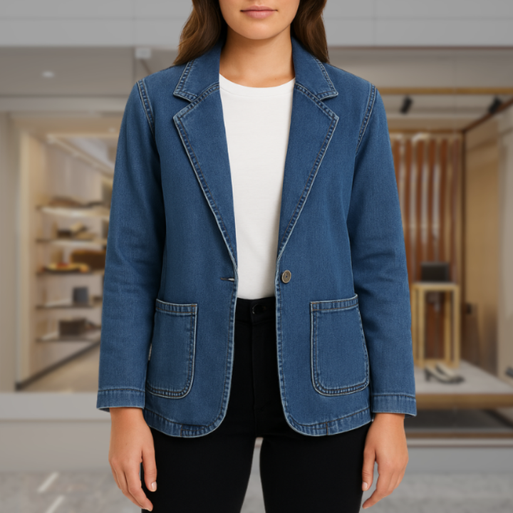 Women’s Denim Tailored Jacket | Aliya