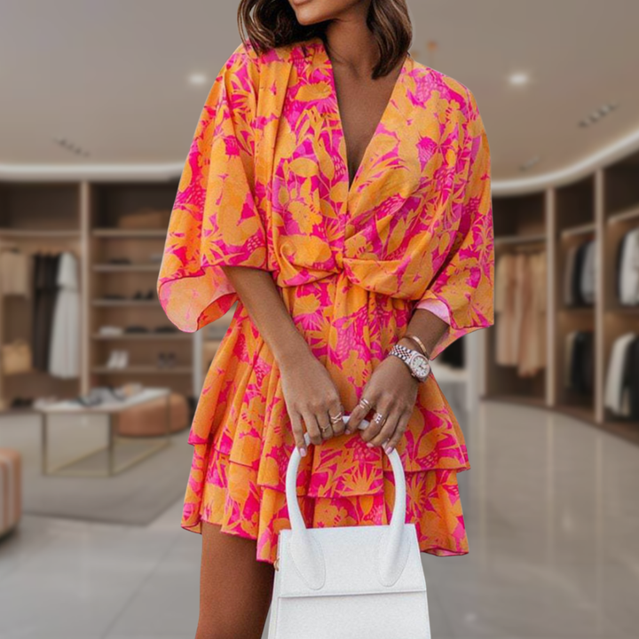 Women’s Floral Wrap Mini Dress | Laura