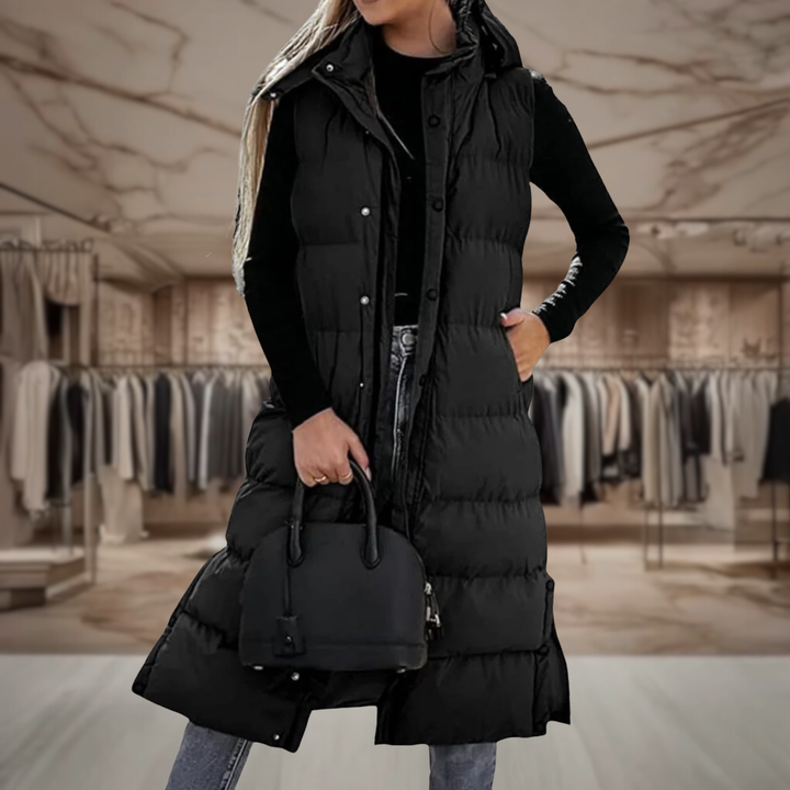 Women’s Snap Front Quilted Vest | Elsa