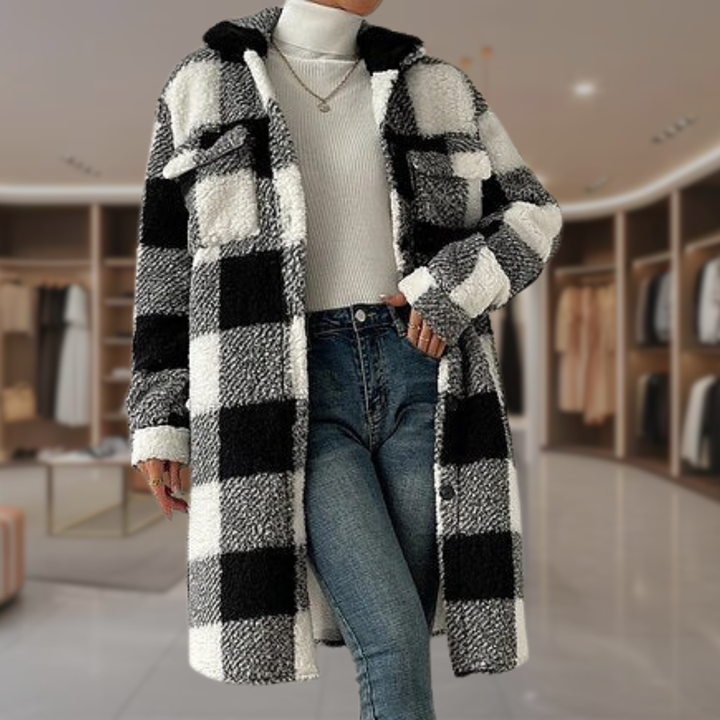 Women’s Sherpa Lined Checkered Jacket | Taniya