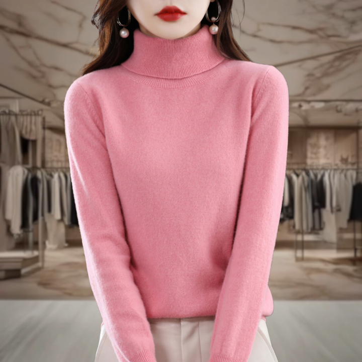 Women’s Fitted Turtleneck Pullover Sweater | Erin