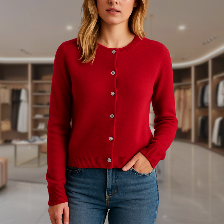 Women’s Cashmere Cardigan Button Up Sweater | Alexa
