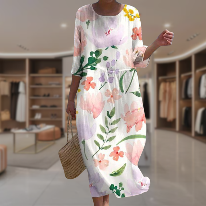 Women's Floral Long Sleeve Maxi Dress | Miah