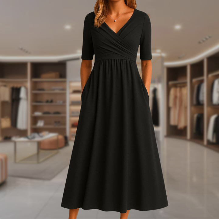 Women’s A Line Wrap Midi Dress | Laci