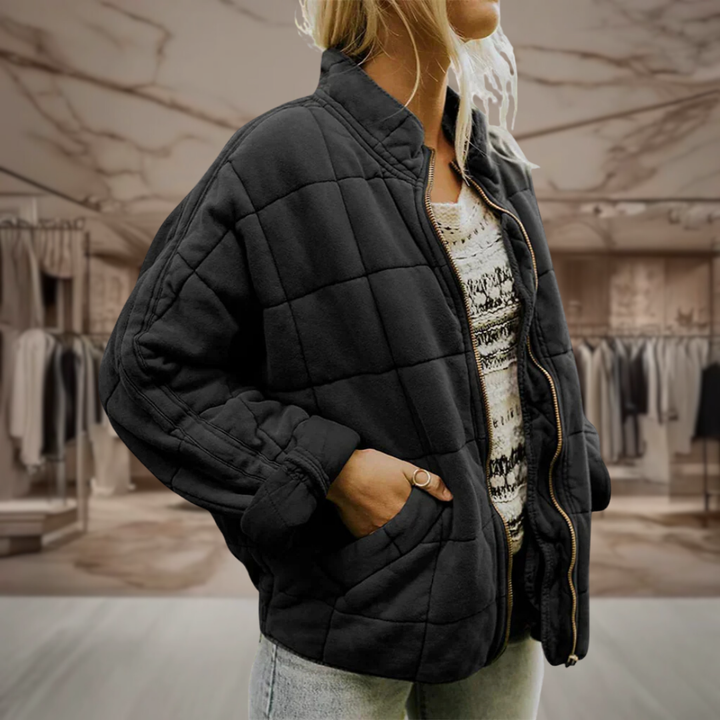Women’s Quilted Zip Front Jacket | Talia
