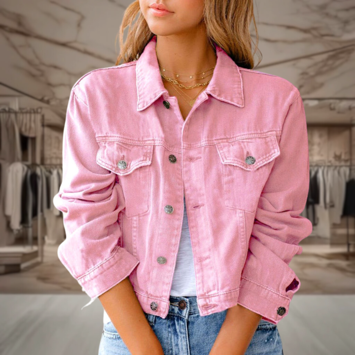 Women’s Cropped Denim Jacket | Kaila