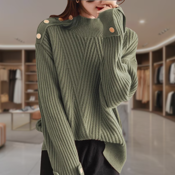 Women’s Mock Neck Pullover Sweater | Wendy