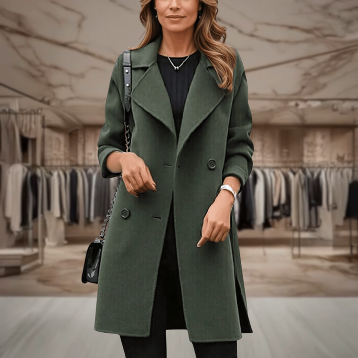 Women's Double Breasted Wool Overcoat | Shelby