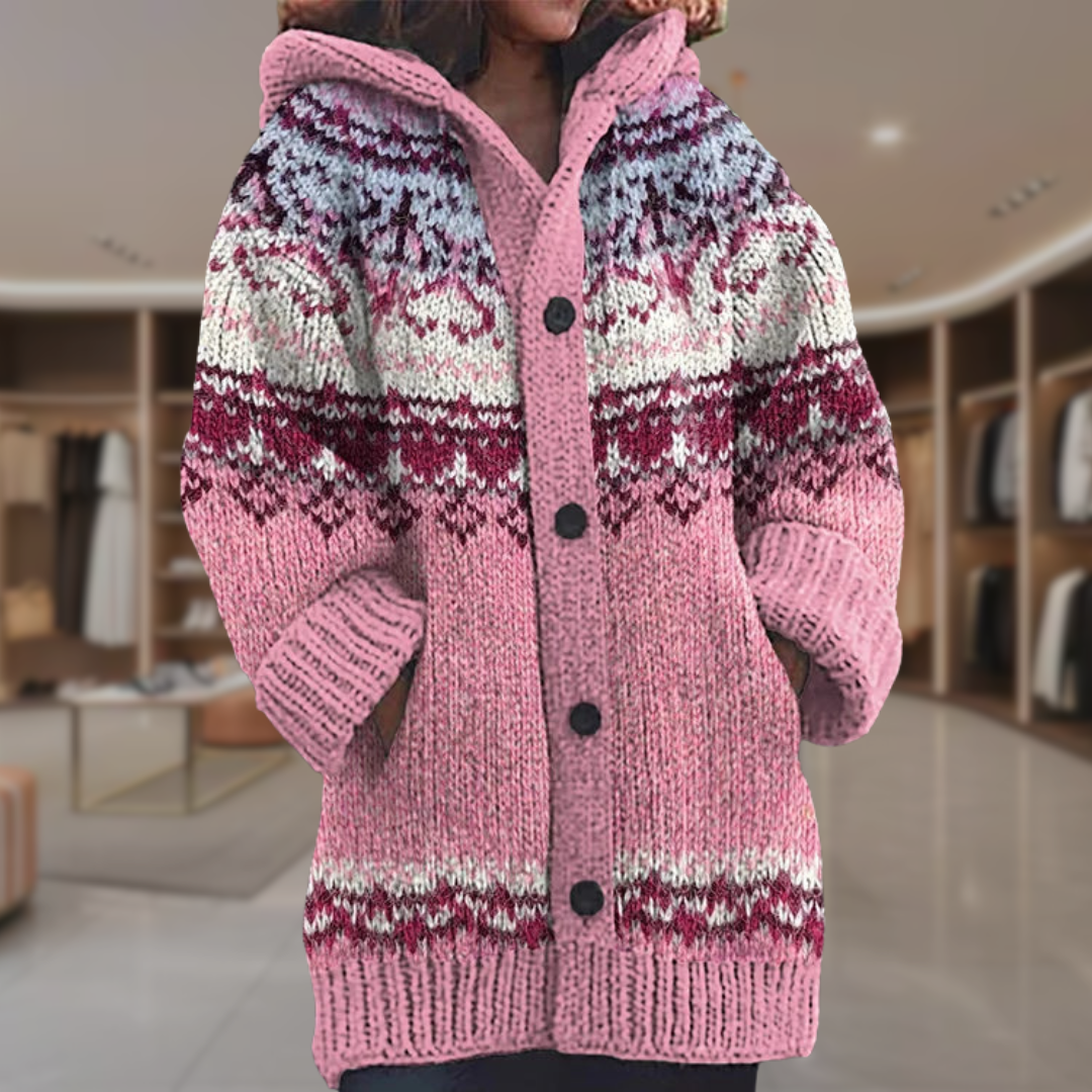 Women's Fair Isle Sweater Hoodie | Marie