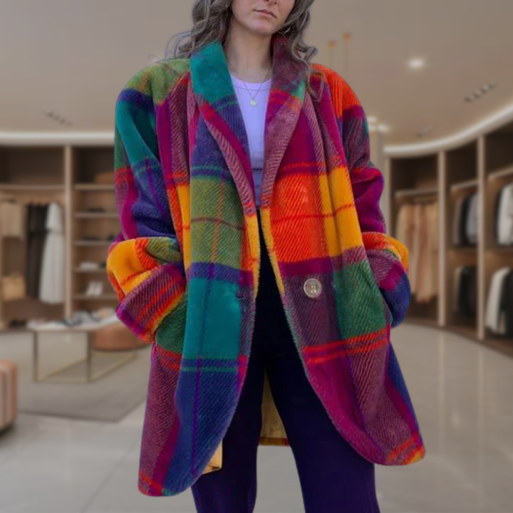 Women’s Plaid Wool Overcoat | Daisy