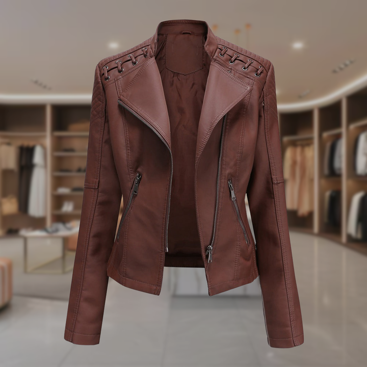 Women's Faux Leather Moto Jacket | Sydnee