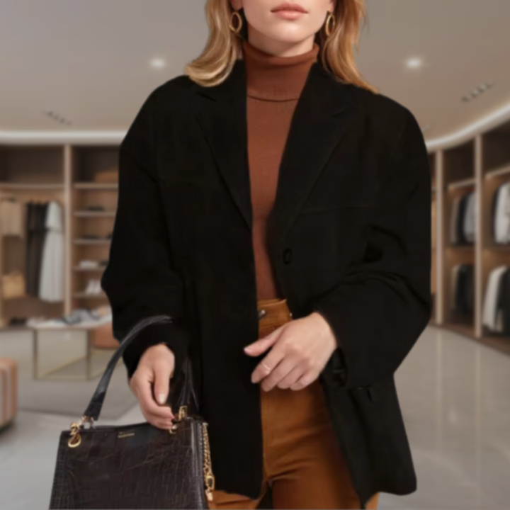 Women's Suede Blazer Jacket | Avah