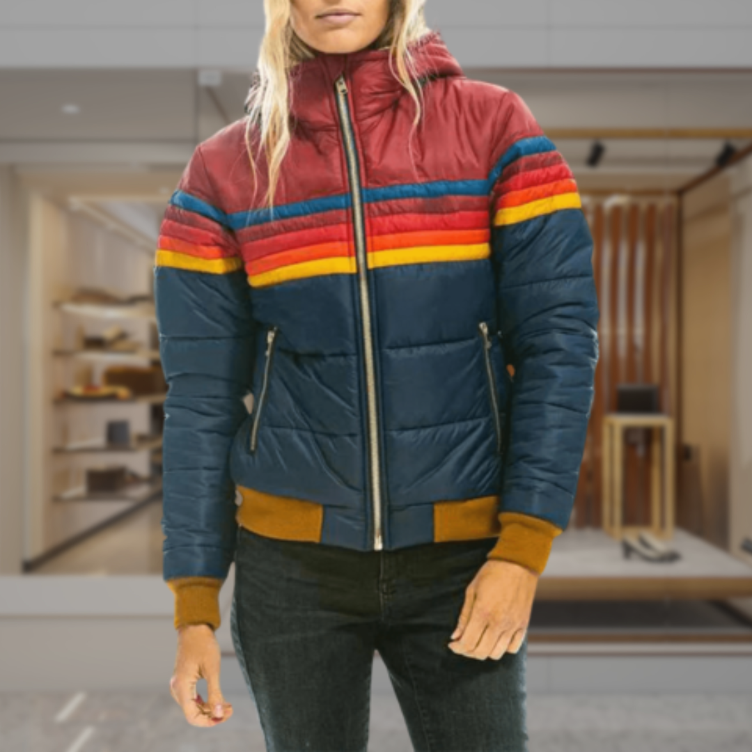 Women’s Retro Puffer Bomber Jacket | Olivia