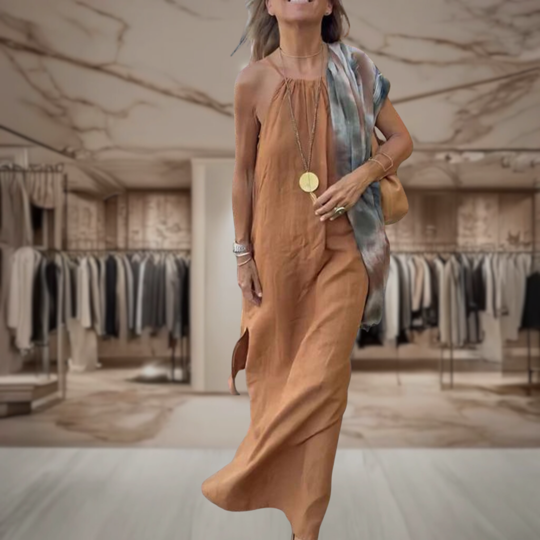 Women’s Halter A Line Maxi Summer Dress | Lilah