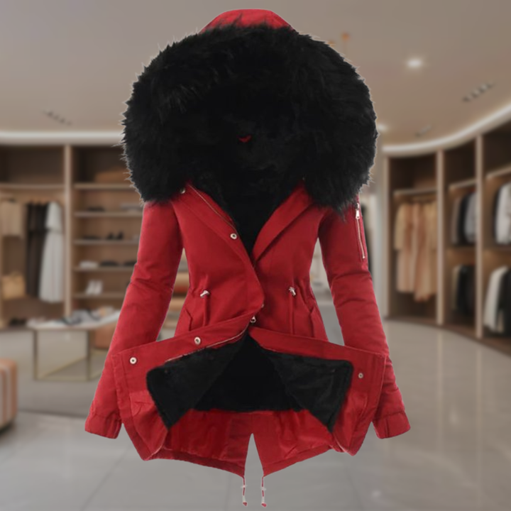 Women’s Hooded Fur Trim Parka Coat | Ally