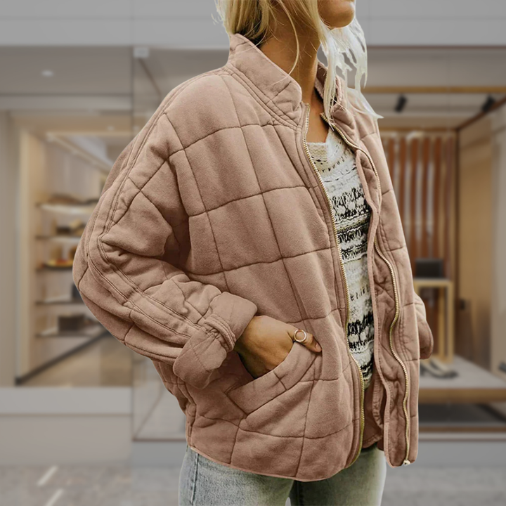 Women’s Quilted Zip Front Jacket | Talia