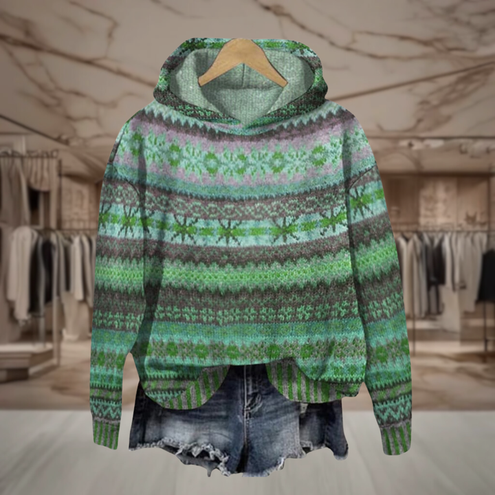 Women's Fair Isle Sweater Hoodie | Rylie