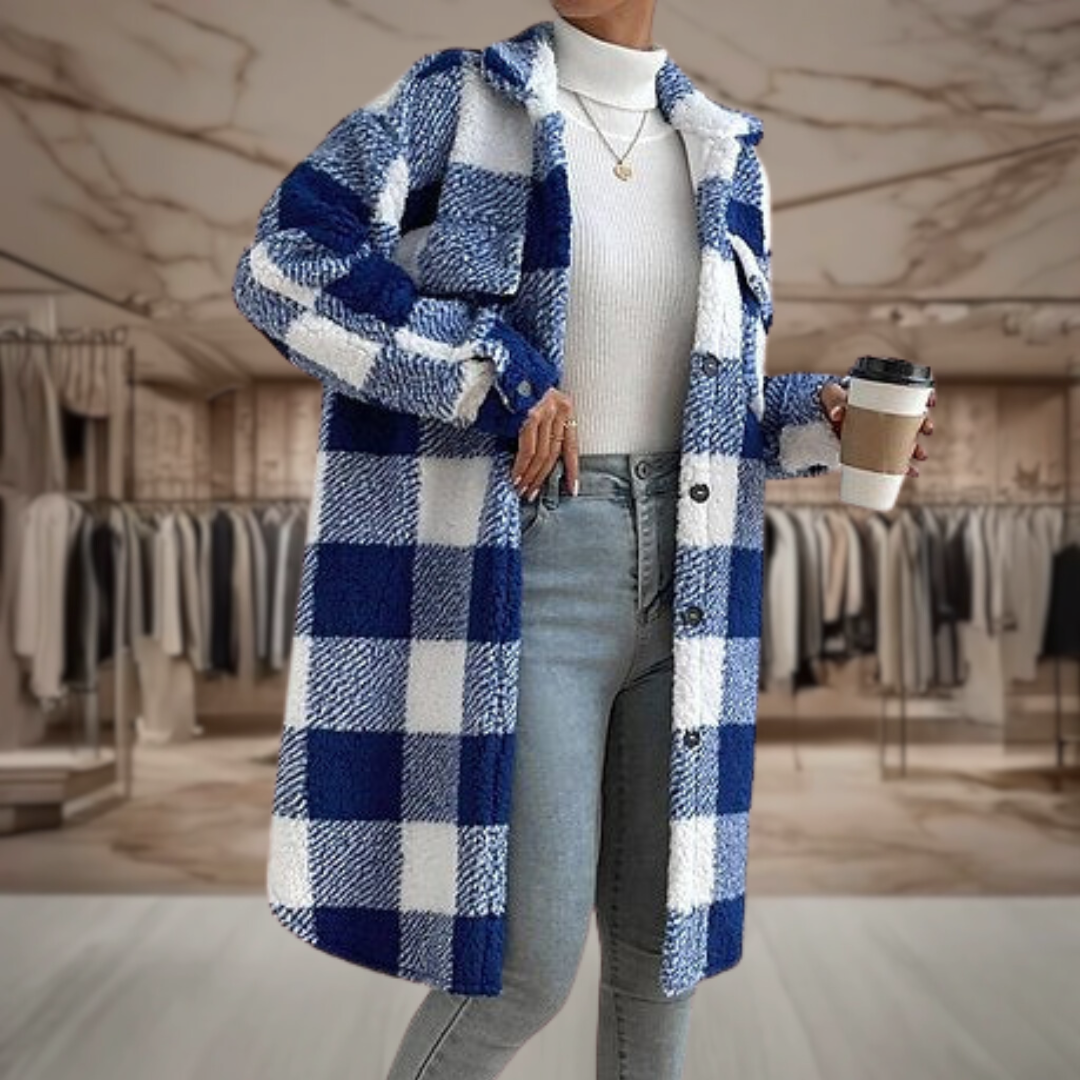 Women’s Sherpa Lined Checkered Jacket | Taniya