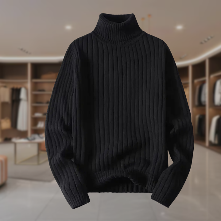 Women's Oversized Turtleneck Knit Sweater | Krystal