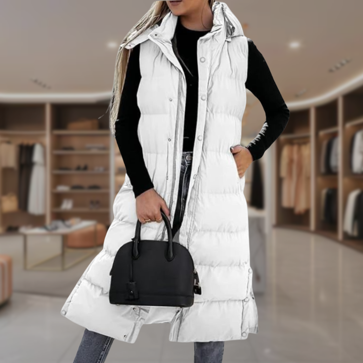 Women’s Snap Front Quilted Vest | Elsa