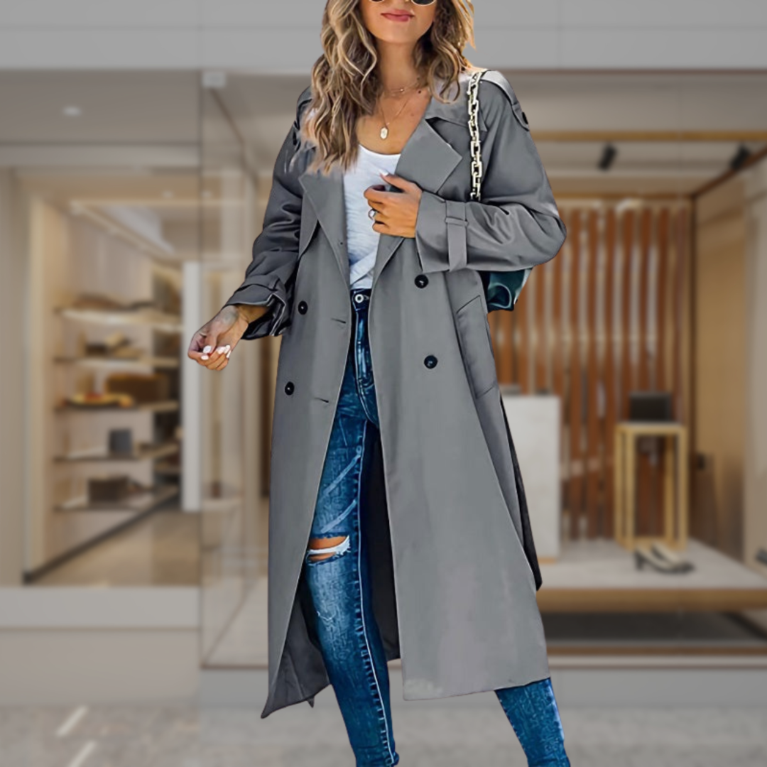 Women's Double Breasted Trench Coat | Aubree