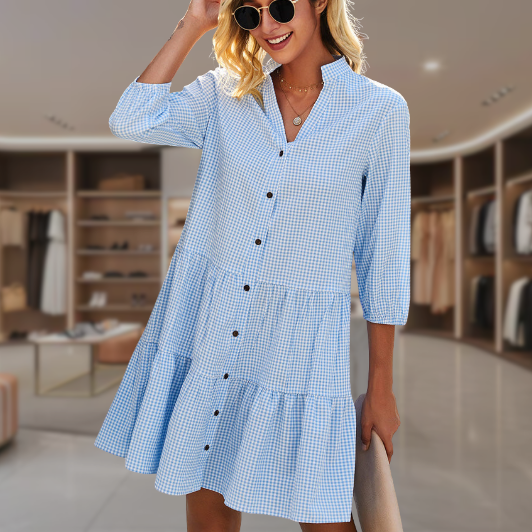 Women's Cotton Shirt Midi Dress | Melina