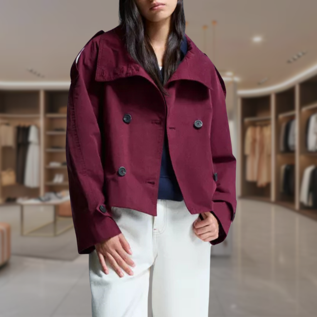 Women’s Double Breasted Trench Coat Jacket | Ciara