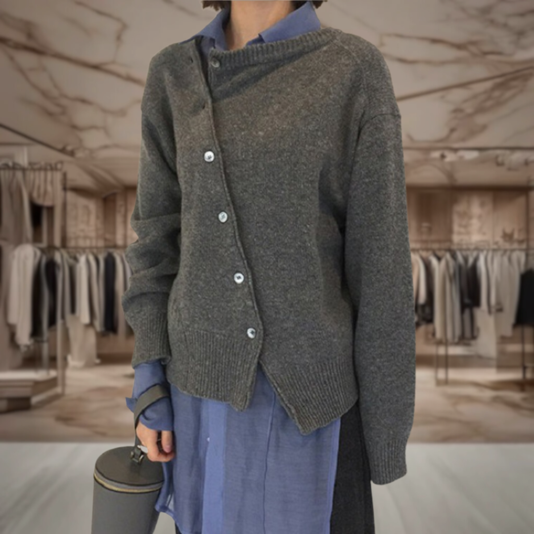 Women’s V Neck Knit Button Sweater | Rose