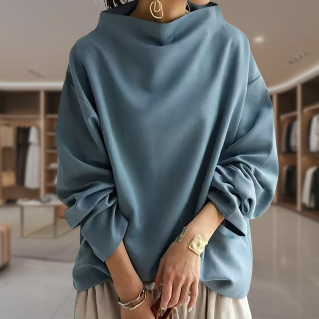 Women’s Mock Neck Pullover Sweater | Kiana