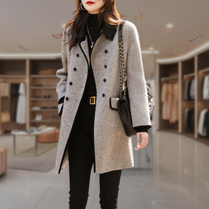 Women’s Double Breasted Wool Coat | Carlie