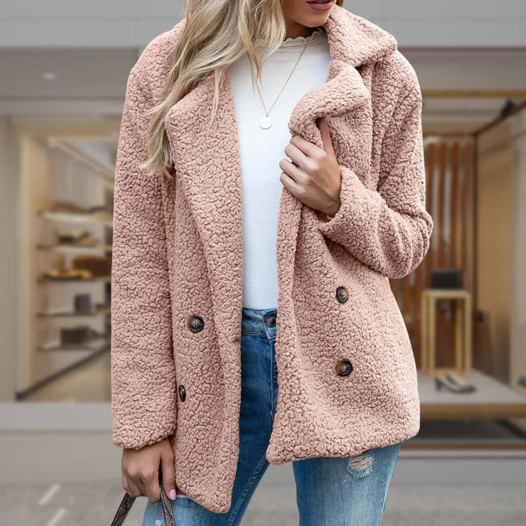 Women’s Sherpa Double Breasted Jacket | Kyla