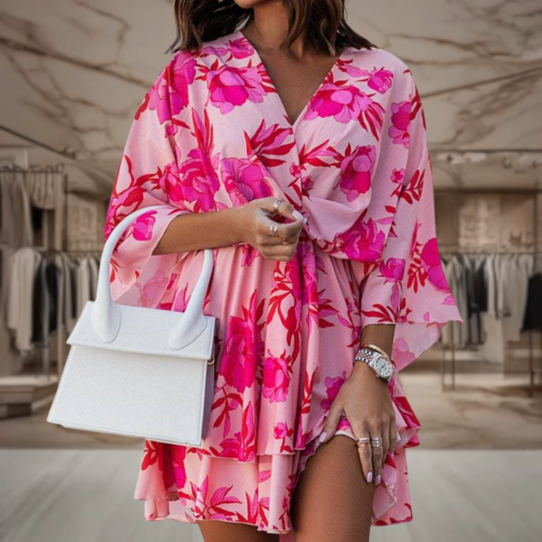 Women’s Floral Wrap Mini Dress | Laura