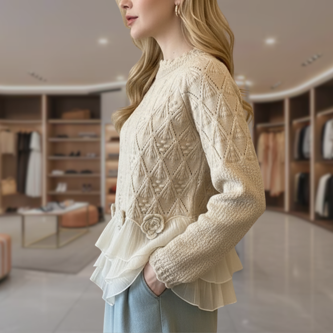 Women’s Classic Knit Crewneck Sweater | Amy