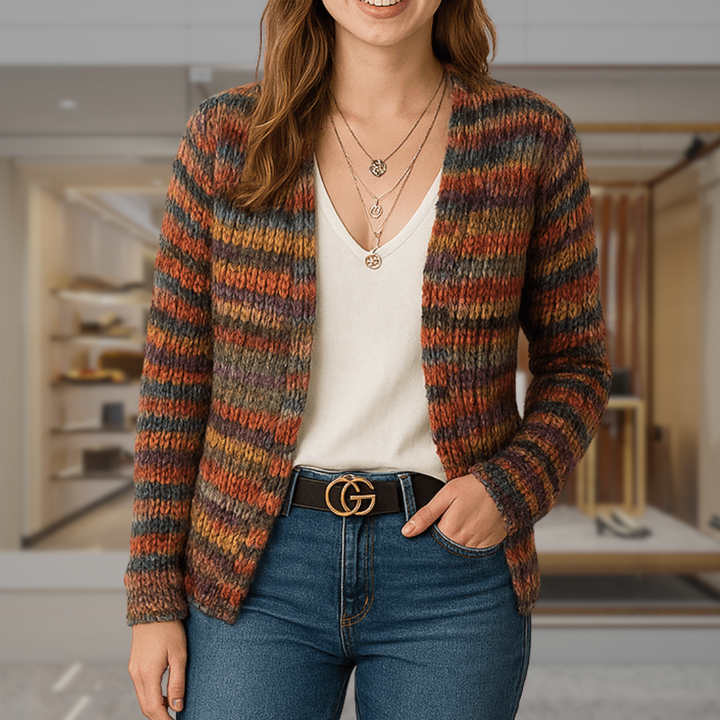 Women's Chunky Knit Button Up Cardigan Sweater | Jaden