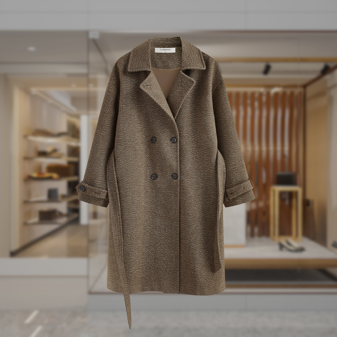 Women’s Double Breasted Wool Overcoat | Hazel