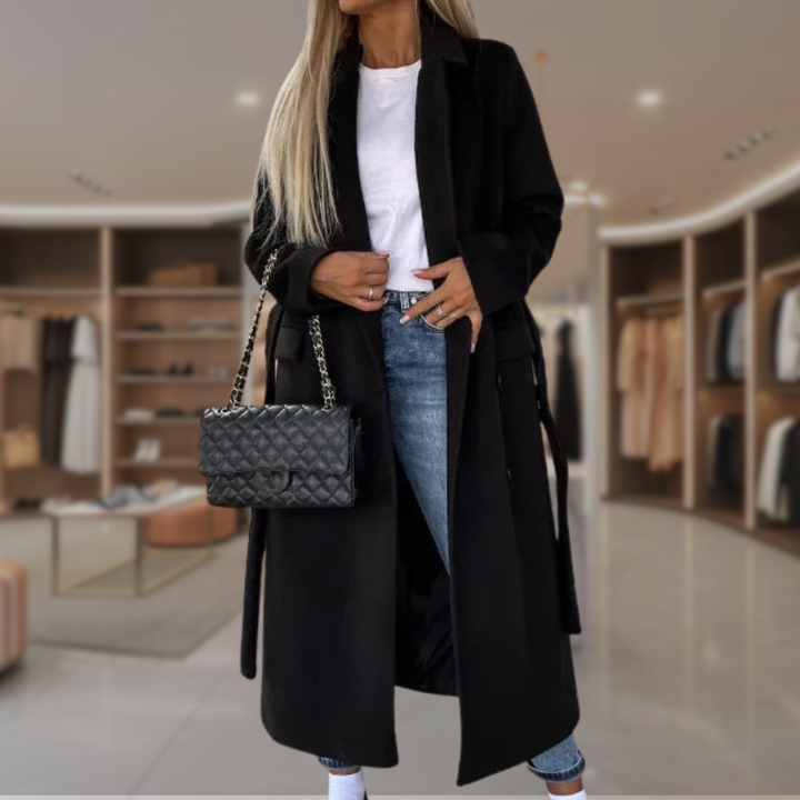 Women’s Double Breasted Wool Overcoat | Giana