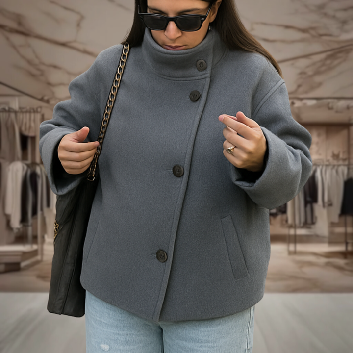 Women's Wool Cropped Coat | Ashlee